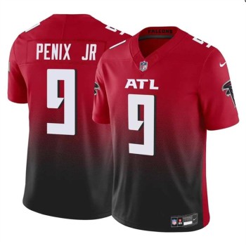 Men's Atlanta Falcons #9 Michael Penix Jr Red/Black 2024 Draft F.U.S.E Vapor Untouchable Limited Stitched Football Jersey Men's Atlanta Falcons #9 Michael Penix Jr Red/Black 2024 Draft F.U.S.E Vapor Untouchable Limited Stitched Football Jersey