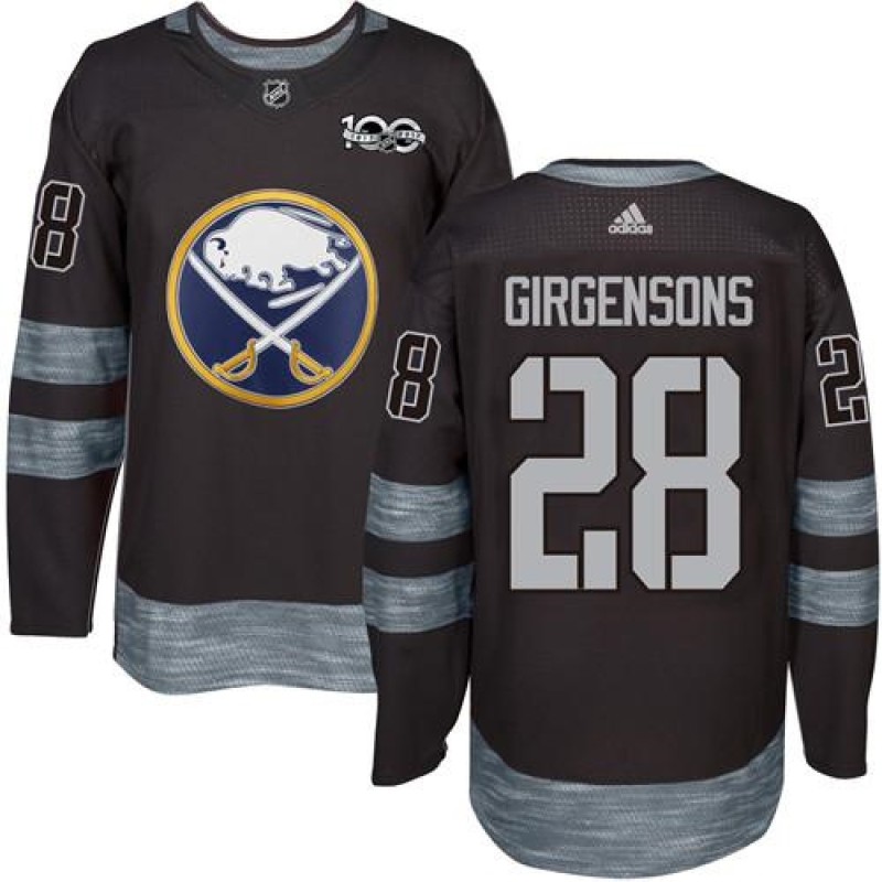 Sabres #28 Zemgus Girgensons Black 1917-2017 100th Anniversary Stitched NHL Jersey Sabres #28 Zemgus Girgensons Black 1917-2017 100th Anniversary Stitched NHL Jersey