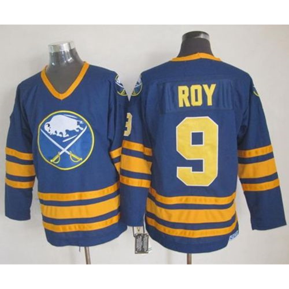 Sabres #9 Derek Roy Navy Blue CCM Throwback Stitched NHL Jersey
