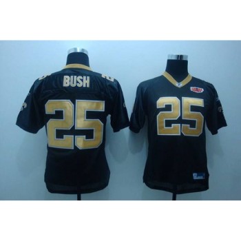 Saints #25 Reggie Bush Black With Super Bowl Patch Stitched Youth NFL Jersey Saints #25 Reggie Bush Black With Super Bowl Patch Stitched Youth NFL Jersey