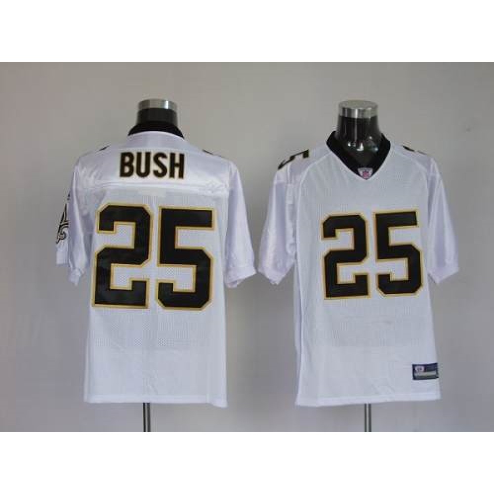 Saints #25 Reggie Bush White Stitched Youth NFL Jersey