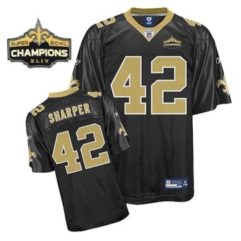 Saints #42 Darren Sharper Black Super Bowl XLIV 44 Champions Stitched Youth NFL Jersey Saints #42 Darren Sharper Black Super Bowl XLIV 44 Champions Stitched Youth NFL Jersey