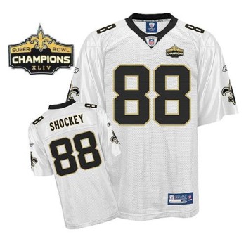 Saints #88 Jeremy Shockey White Super Bowl XLIV 44 Champions Stitched Youth NFL Jersey Saints #88 Jeremy Shockey White Super Bowl XLIV 44 Champions Stitched Youth NFL Jersey