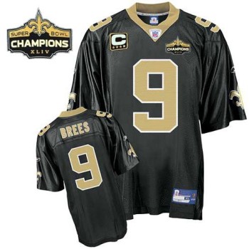 Saints #9 Drew Brees Black Super Bowl XLIV 44 Champions Stitched Youth NFL Jersey Saints #9 Drew Brees Black Super Bowl XLIV 44 Champions Stitched Youth NFL Jersey