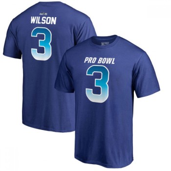 Seahawks #3 Russell Wilson AFC Pro Line 2018 NFL Pro Bowl Royal T-Shirt Seahawks #3 Russell Wilson AFC Pro Line 2018 NFL Pro Bowl Royal T-Shirt
