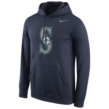 Seattle Mariners Logo Performance Pullover Navy MLB Hoodie Seattle Mariners Logo Performance Pullover Navy MLB Hoodie