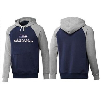 Seattle Seahawks Authentic Logo Pullover Hoodie Dark Blue & Grey Seattle Seahawks Authentic Logo Pullover Hoodie Dark Blue & Grey