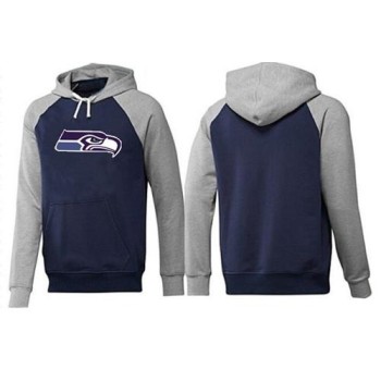 Seattle Seahawks Logo Pullover Hoodie Dark Blue & Grey Seattle Seahawks Logo Pullover Hoodie Dark Blue & Grey