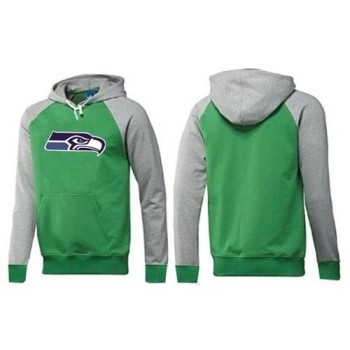 Seattle Seahawks Logo Pullover Hoodie Green & Grey Seattle Seahawks Logo Pullover Hoodie Green & Grey