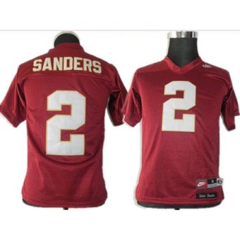 Seminoles #2 Deion Sanders Red Stitched Youth NCAA Jersey Seminoles #2 Deion Sanders Red Stitched Youth NCAA Jersey
