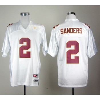 Seminoles #2 Deion Sanders White Stitched NCAA Jersey Seminoles #2 Deion Sanders White Stitched NCAA Jersey