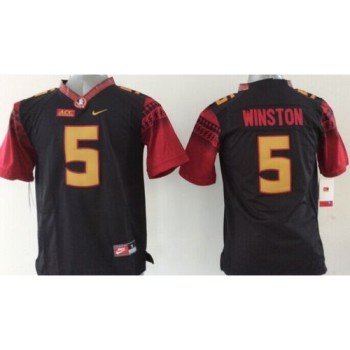 Seminoles #5 Jameis Winston Black Limited Stitched Youth NCAA Jersey Seminoles #5 Jameis Winston Black Limited Stitched Youth NCAA Jersey