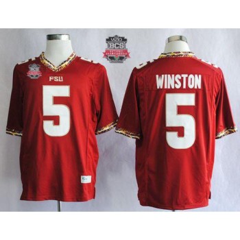 Seminoles #5 Jameis Winston Red 2014 BCS Bowl Patch Stitched NCAA Jersey Seminoles #5 Jameis Winston Red 2014 BCS Bowl Patch Stitched NCAA Jersey