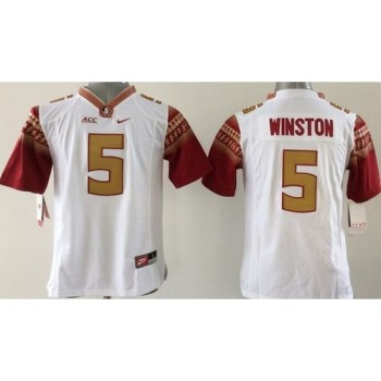 Seminoles #5 Jameis Winston White Limited Stitched Youth NCAA Jersey Seminoles #5 Jameis Winston White Limited Stitched Youth NCAA Jersey
