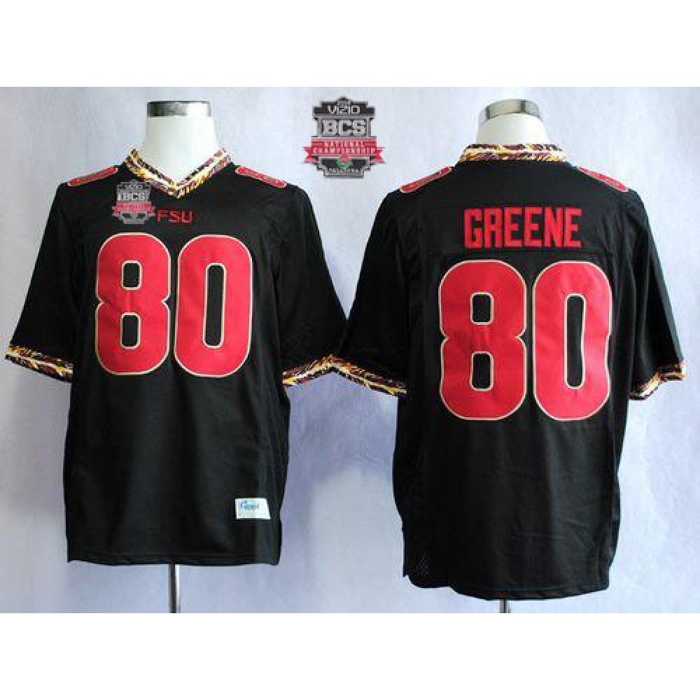 Seminoles #80 Rashad Greene Black 2014 BCS Bowl Patch Stitched NCAA Jersey