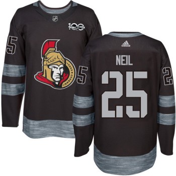 Senators #25 Chris Neil Black 1917-2017 100th Anniversary Stitched NHL Jersey Senators #25 Chris Neil Black 1917-2017 100th Anniversary Stitched NHL Jersey