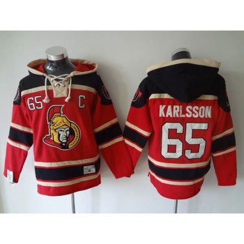 Senators #65 Erik Karlsson Red Sawyer Hooded Sweatshirt Stitched NHL Jersey Senators #65 Erik Karlsson Red Sawyer Hooded Sweatshirt Stitched NHL Jersey
