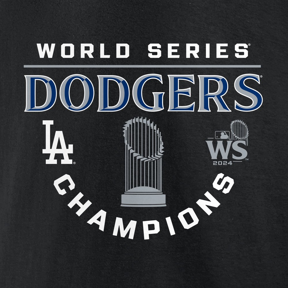 Men's Los Angeles Dodgers Black 2024 World Series Champions Hoodie