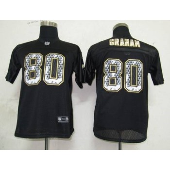Sideline Black United Saints #80 Jimmy Graham Black Stitched Youth NFL Jersey Sideline Black United Saints #80 Jimmy Graham Black Stitched Youth NFL Jersey