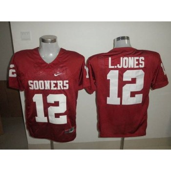 Sooners #12 Landy Jones Red Stitched NCAA Jersey Sooners #12 Landy Jones Red Stitched NCAA Jersey