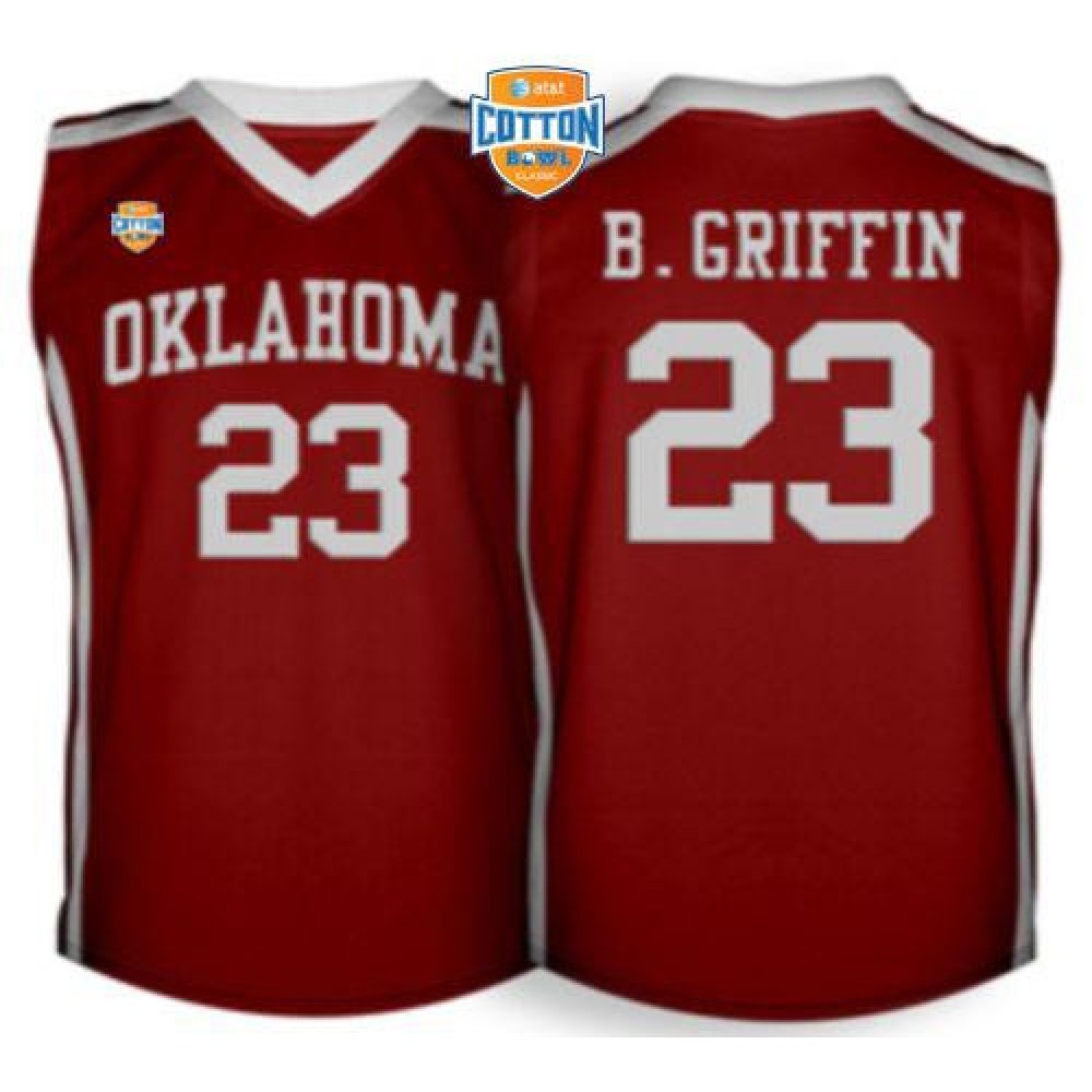 Sooners #23 Blake Griffin Red Basketball AT&T Cotton Bowl Stitched NCAA Jersey