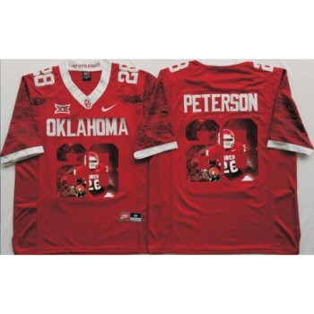 Sooners #28 Adrian Peterson Red Player Fashion Stitched NCAA Jersey Sooners #28 Adrian Peterson Red Player Fashion Stitched NCAA Jersey