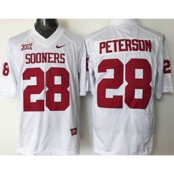 Sooners #28 Adrian Peterson White Stitched NCAA Jersey Sooners #28 Adrian Peterson White Stitched NCAA Jersey