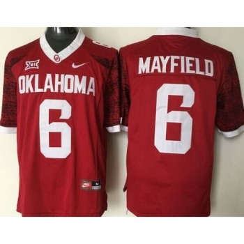 Sooners #6 Baker Mayfield Red New XII Stitched NCAA Jersey Sooners #6 Baker Mayfield Red New XII Stitched NCAA Jersey