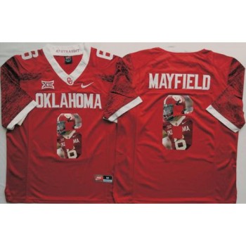 Sooners #6 Baker Mayfield Red Player Fashion Stitched NCAA Jersey Sooners #6 Baker Mayfield Red Player Fashion Stitched NCAA Jersey