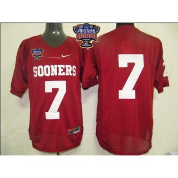 Sooners #7 Red 2014 Sugar Bowl Patch Stitched NCAA Jersey Sooners #7 Red 2014 Sugar Bowl Patch Stitched NCAA Jersey