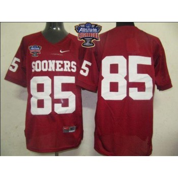 Sooners #85 Red 2014 Sugar Bowl Patch Stitched NCAA Jersey Sooners #85 Red 2014 Sugar Bowl Patch Stitched NCAA Jersey