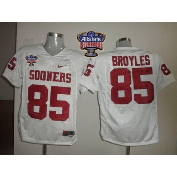 Sooners #85 Ryan Bryoles White 2014 Sugar Bowl Patch Stitched NCAA Jersey Sooners #85 Ryan Bryoles White 2014 Sugar Bowl Patch Stitched NCAA Jersey