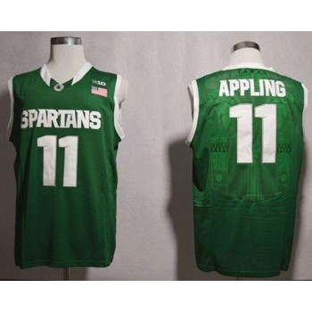 Spartans #11 Keith Appling Green Basketball Stitched NCAA Jersey Spartans #11 Keith Appling Green Basketball Stitched NCAA Jersey