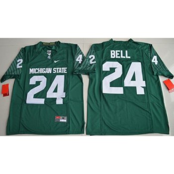 Spartans #24 Le'Veon Bell Green Limited Stitched NCAA Jersey