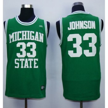 Spartans #33 Magic Johnson Green Stitched Hardwood Legends Basketball NCAA Jersey Spartans #33 Magic Johnson Green Stitched Hardwood Legends Basketball NCAA Jersey