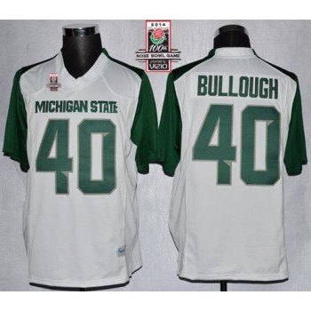 Spartans #40 Max Bullough White/Green 2014 Rose Bowl Patch Stitched NCAA Jersey Spartans #40 Max Bullough White/Green 2014 Rose Bowl Patch Stitched NCAA Jersey