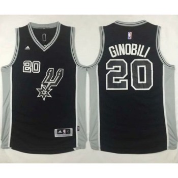 Spurs #20 Manu Ginobili Black New Road Stitched NBA Jersey Spurs #20 Manu Ginobili Black New Road Stitched NBA Jersey
