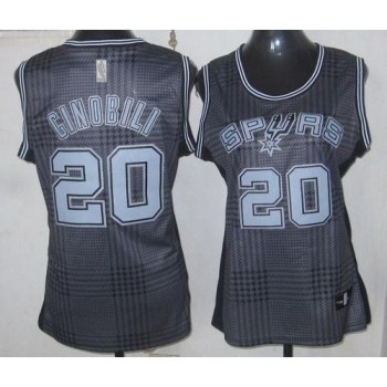 Spurs #20 Manu Ginobili Black Women's Rhythm Fashion Stitched NBA Jersey Spurs #20 Manu Ginobili Black Women's Rhythm Fashion Stitched NBA Jersey