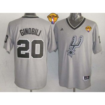 Spurs #20 Manu Ginobili Grey 2013 Christmas Day Swingman Finals Patch Stitched NBA Jersey Spurs #20 Manu Ginobili Grey 2013 Christmas Day Swingman Finals Patch Stitched NBA Jersey