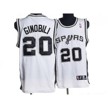 Spurs #20 Manu Ginobili Stitched White NBA Jersey Spurs #20 Manu Ginobili Stitched White NBA Jersey