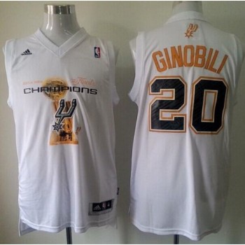 Spurs #20 Manu Ginobili White 2014 NBA Finals Champions Stitched NBA Jersey Spurs #20 Manu Ginobili White 2014 NBA Finals Champions Stitched NBA Jersey
