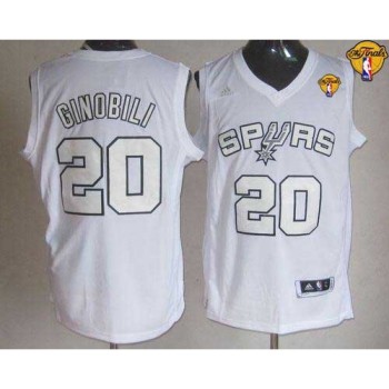Spurs #20 Manu Ginobili White Winter On-Court Finals Patch Stitched NBA Jersey Spurs #20 Manu Ginobili White Winter On-Court Finals Patch Stitched NBA Jersey