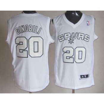 Spurs #20 Manu Ginobili White Winter On-Court Stitched NBA Jersey Spurs #20 Manu Ginobili White Winter On-Court Stitched NBA Jersey