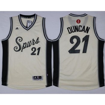 Spurs #21 Tim Duncan Cream 2015-2016 Christmas Day Stitched NBA Jersey Spurs #21 Tim Duncan Cream 2015-2016 Christmas Day Stitched NBA Jersey