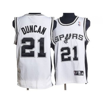 Spurs #21 Tim Duncan Stitched White NBA Jersey Spurs #21 Tim Duncan Stitched White NBA Jersey