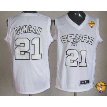Spurs #21 Tim Duncan White Winter On-Court Finals Patch Stitched NBA Jersey Spurs #21 Tim Duncan White Winter On-Court Finals Patch Stitched NBA Jersey
