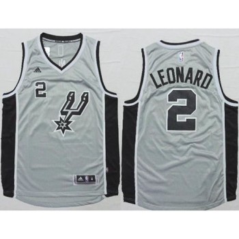 Spurs #2 Kawhi Leonard Grey Alternate Stitched NBA Jersey Spurs #2 Kawhi Leonard Grey Alternate Stitched NBA Jersey