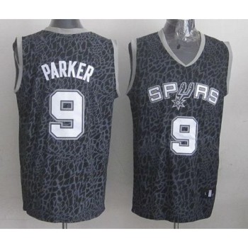 Spurs #9 Tony Parker Black Crazy Light Stitched NBA Jersey Spurs #9 Tony Parker Black Crazy Light Stitched NBA Jersey