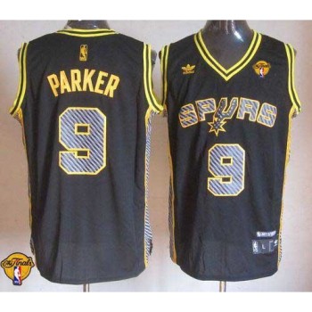 Spurs #9 Tony Parker Black Electricity Fashion Finals Patch Stitched NBA Jersey Spurs #9 Tony Parker Black Electricity Fashion Finals Patch Stitched NBA Jersey