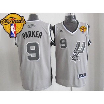 Spurs #9 Tony Parker Grey Alternate Finals Patch Stitched NBA Jersey Spurs #9 Tony Parker Grey Alternate Finals Patch Stitched NBA Jersey